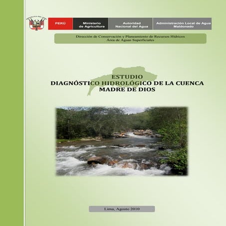 Diagnostico hidrologico  madre de dios