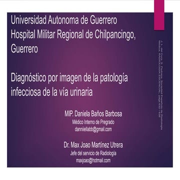 Diagnóstico por imagen de la patología infecciosa de la vía urinaria