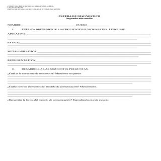 Diagnostico segundo medio