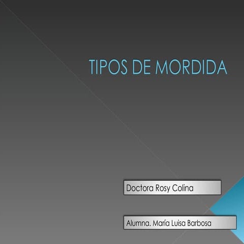 Diagnóstico -Tipos de Mordida