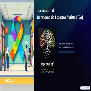 Diagnóstico e Avaliação do Transtorno do Espectro Autista (TEA ...