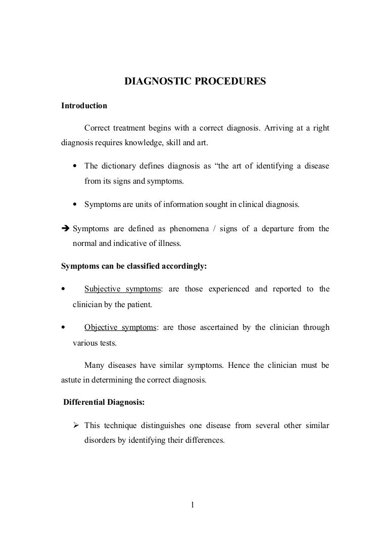 What Is A Diagnostic Procedure