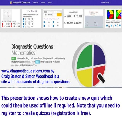 Diagnostic questions   create quiz