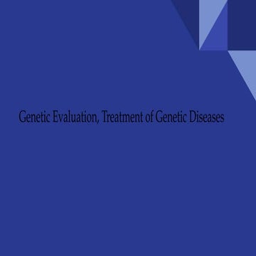 DIAGNOSTICS.pdf GENETIC EVALUATION AND TREATMENT