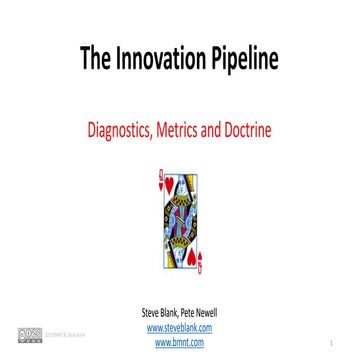 Pete Newell & Steve Blank on Diagnostics and Metrics for Innovation