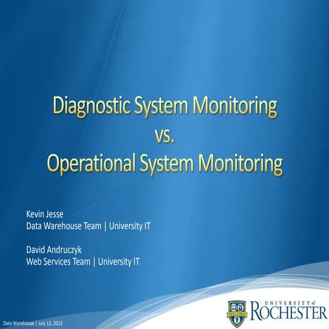 Diagnostic System Monitoring
