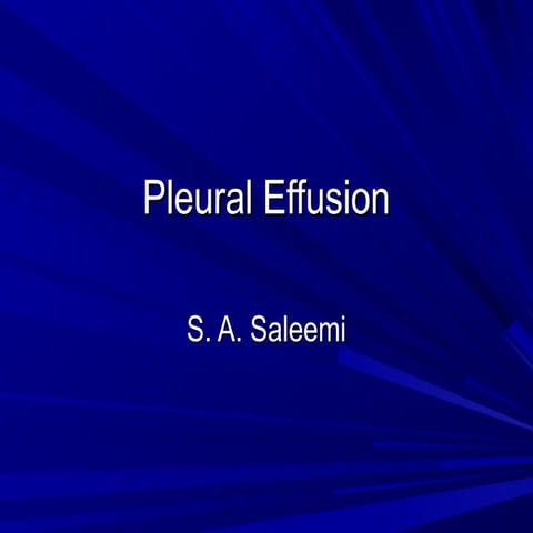 Diagnostic value of pleural effusion