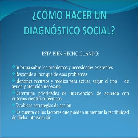 Diagnóstico Social | PPT