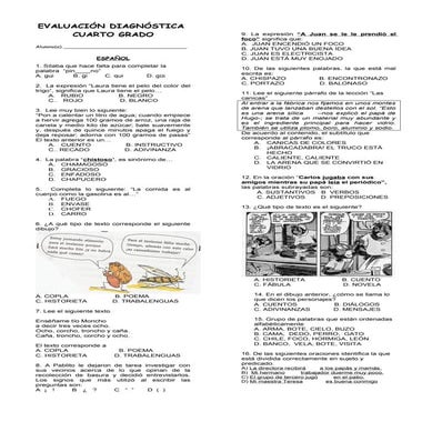 Diagnóstico 4to grado