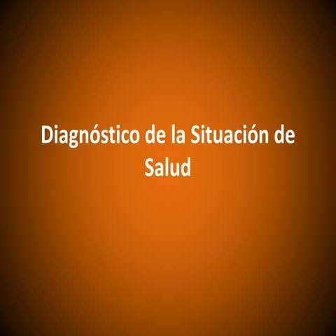 Diagnóstico situación de salud resumen