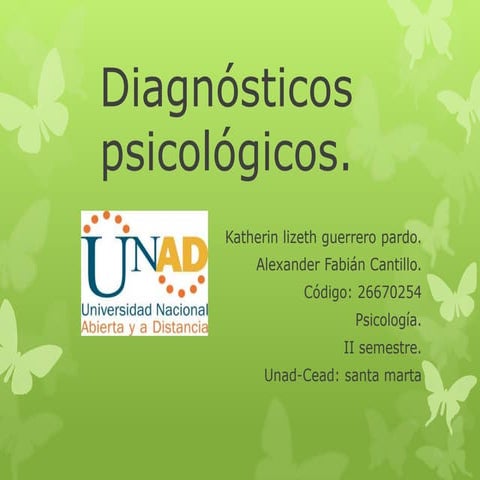 Diagnósticos psicológicos trabajo final.