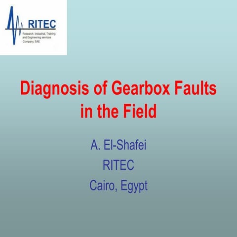 Diagonoses gearbox-in-field