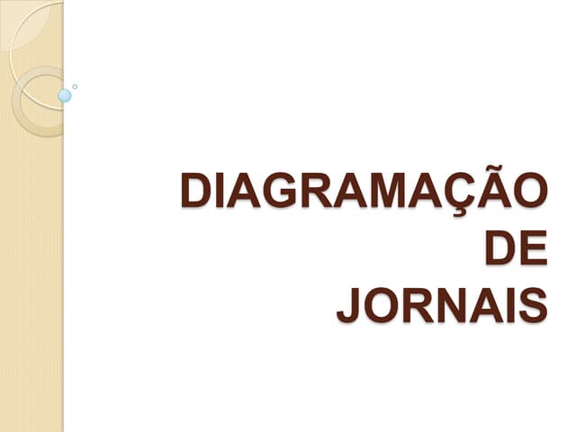 DIAGRAMAÇÃO DE JORNAIS