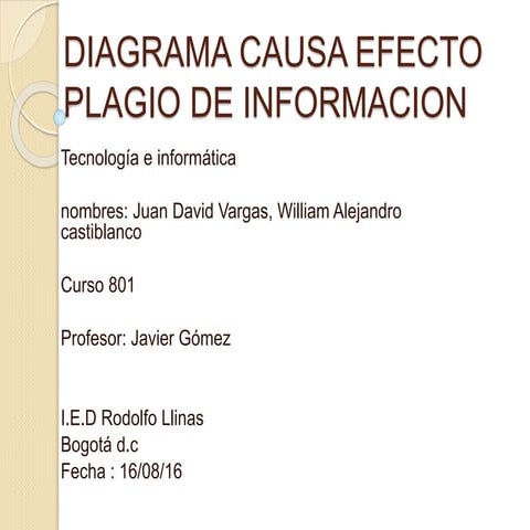 Diagrama causa efecto plagio de informacion 801 jjj