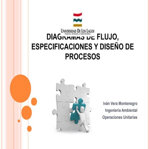 Diagramas de flujo, especificaciones y diseño de procesos