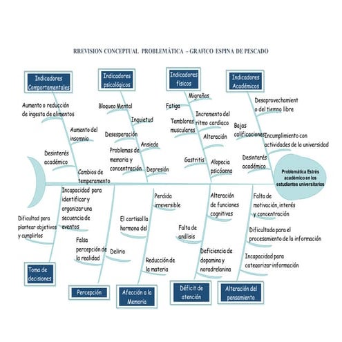 Diagrama de pescado revision  conceptual de la problematica