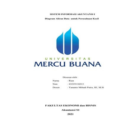 Diagram aliran data  untuk perusahaan kecil