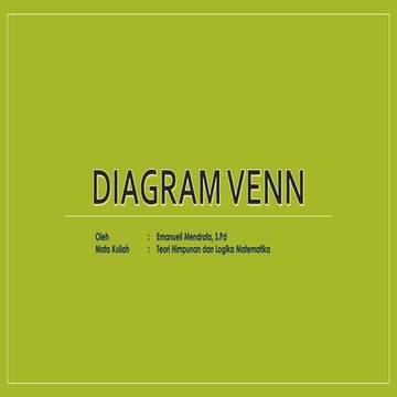 Diagram Venn Beserta Contoh Soal