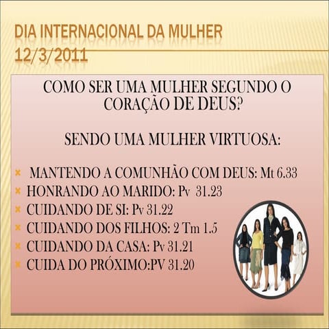 A MULHER SEGUNDO CORAÇÃO DE DEUS!