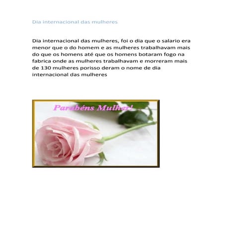 Dia internacional das mulheres