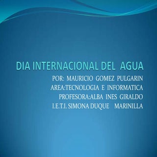 Dia internacional del  agua