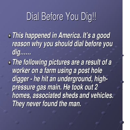 Dial Before You Dig