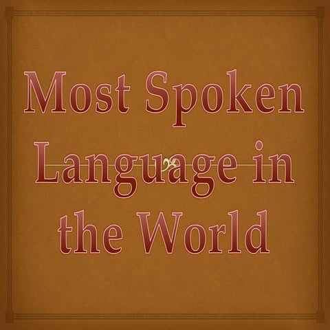 World's Most Spoken Languages