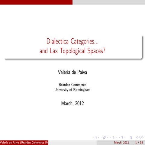 Dialectica Categories... and Lax Topological Spaces?