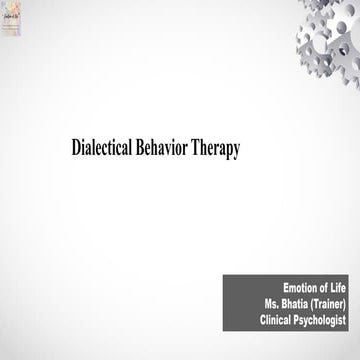 Dialectical Behavior Therapy | PPTX