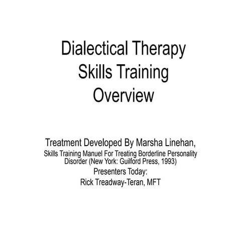 Dialectical skills therapy pwr pnt