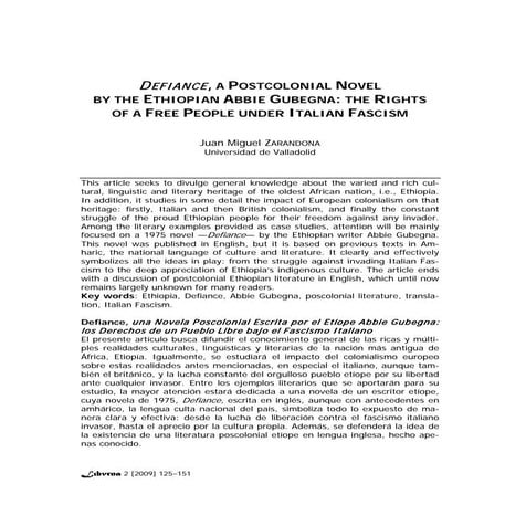 Dialnet-DefianceAPostcolonialNovelByTheEthiopianAbbieGubeg-3643203.pdf