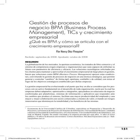 Dialnet gestion deprocesosdenegociobpm-businessprocessmanage