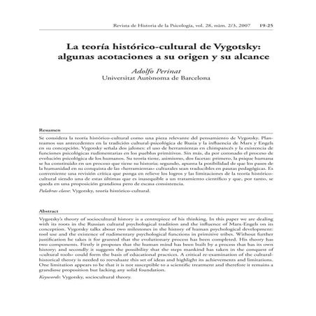 Dialnet la teoriahistoricoculturaldevygotsky-2382969