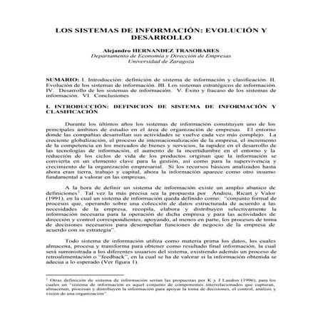 los sistemas de informacion: evolucion y desarrollo | PPTX