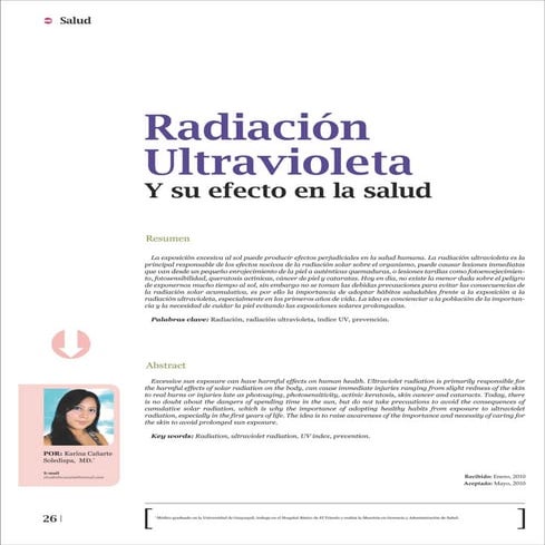 Dialnet radiacion ultravioletay-suefectoenlasalud-5210278