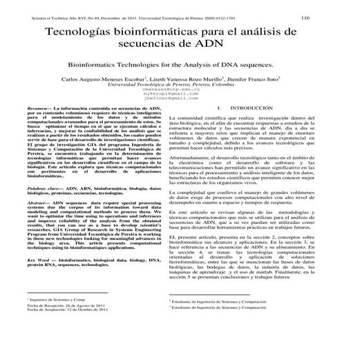 Tecnicas de bilogia molecular | PPTX
