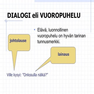 Dialogi eli vuoropuhelu