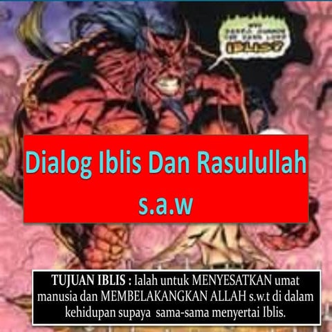 Dialog iblis dan rasulullah s