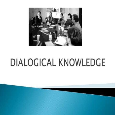 Dialogical knowledge1