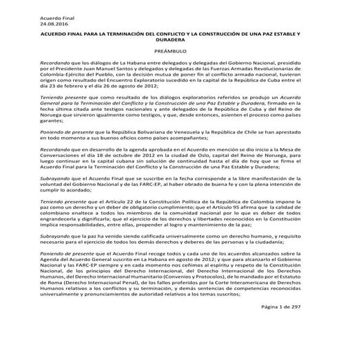 Acuerdo FINAL _ Dialogos de Paz Colombia 2016 - 24-08_2016 acuerdo final