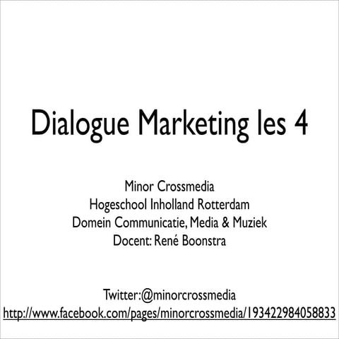 Dialogue marketing les 4