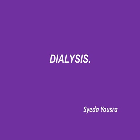 Dialysis and Urolithiasis and its dietary management