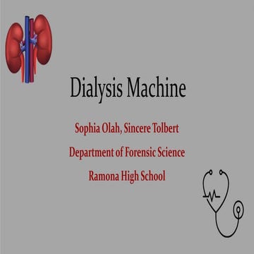 Comprehensive Overview of Dialysis Machines and Treatments | PDF