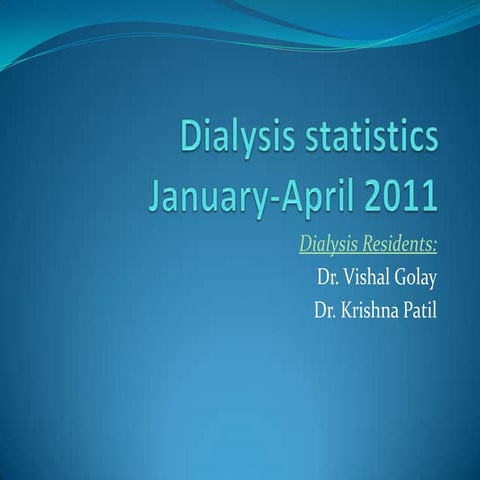 Dialysis statistics(Jan-April'11)