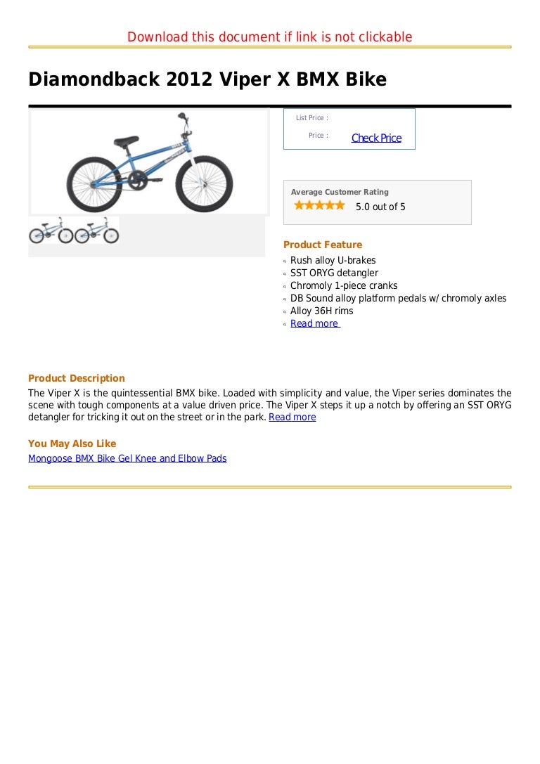 diamondback viper x bmx bike