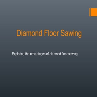 Diamond floor sawing