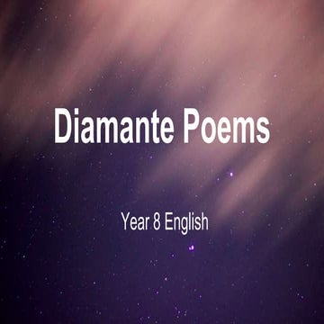 Diamante Poem | KEY