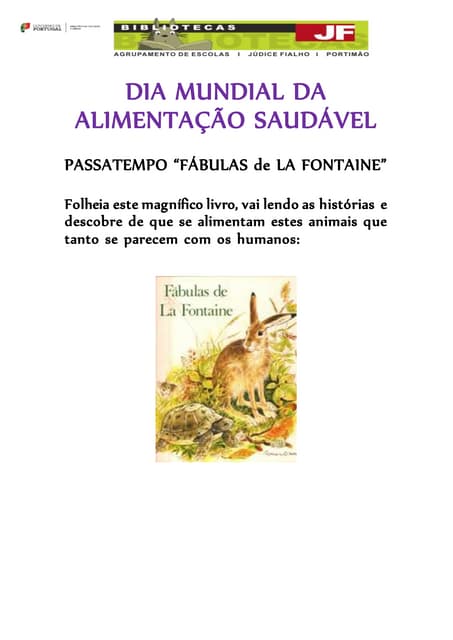 Dia mundial da alimentação saudável