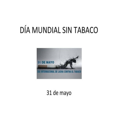 Día mundial sin tabaco