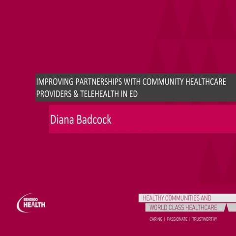 Telehealth in the ED and improving partnerships with community healthcare pro...